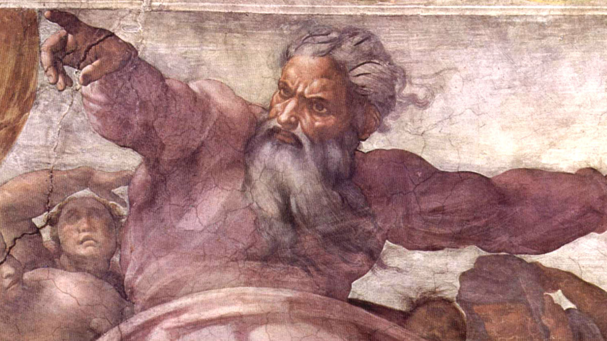 A painting og God by Michelangelo