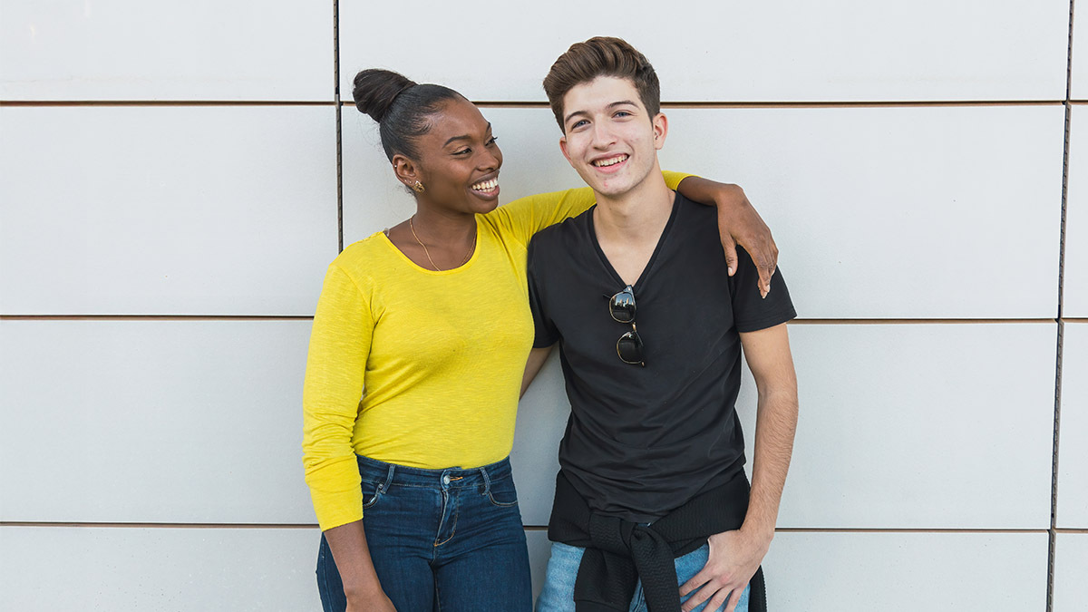 A young man and woman