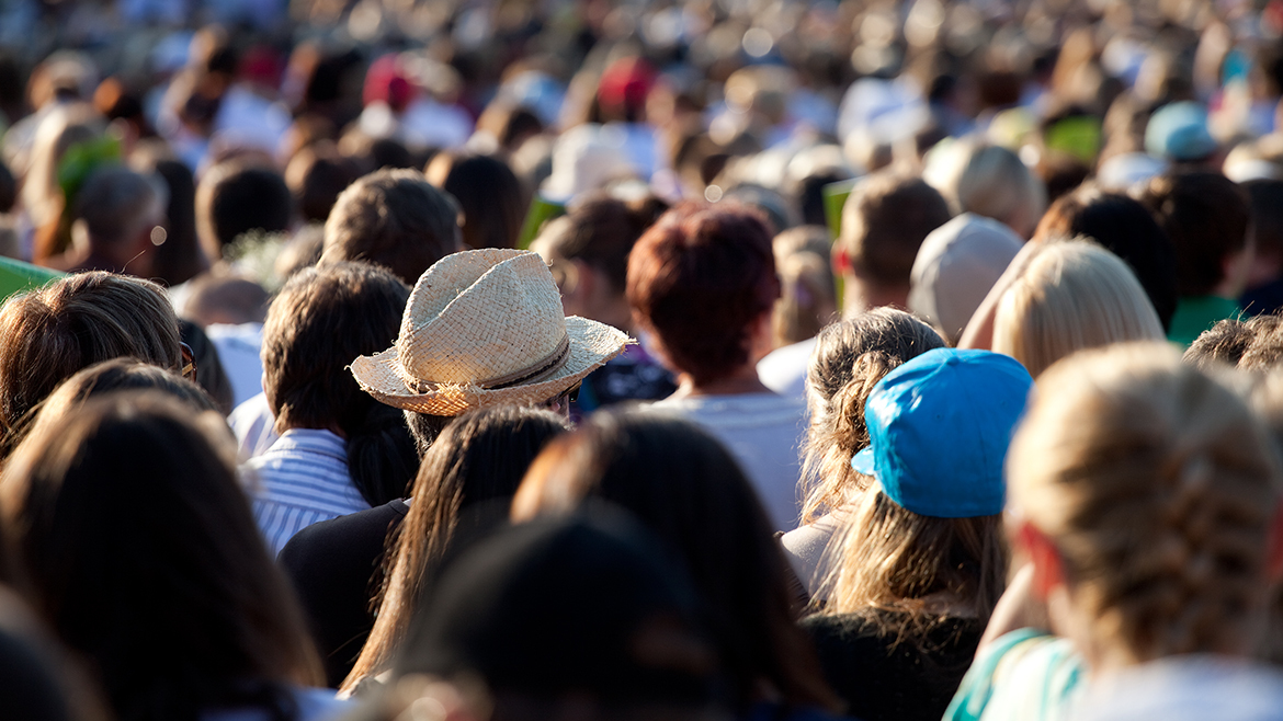 A crowd of people