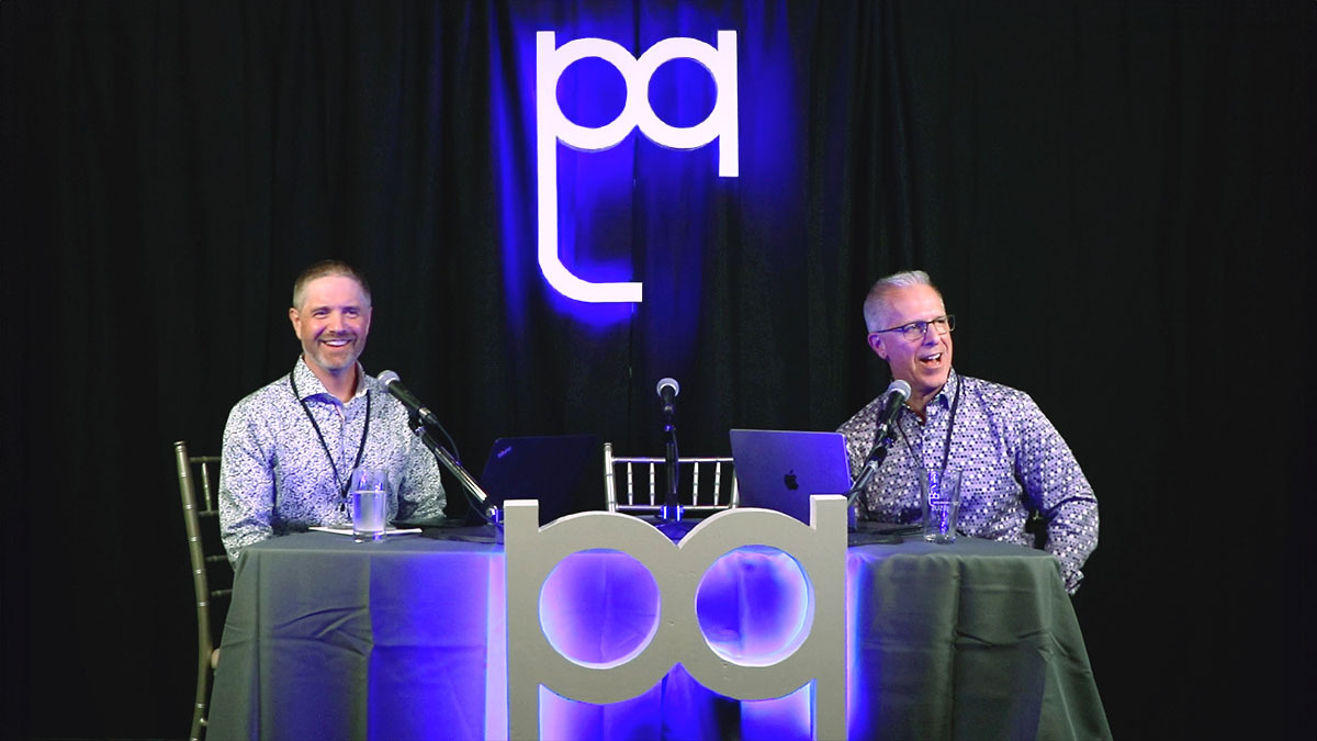 Scott and Shawn host the podcast at our ministry's celebration banquet